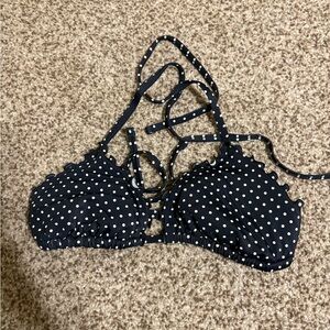 Shade & Shore Black Polka Dot Bikini Top